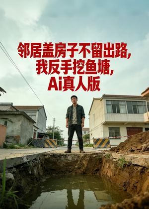 邻居盖房子不留出路我反手挖鱼塘Ai真人版（17集）短剧也太好看了